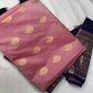 Pink Blue Pure Silk Pattu Gadwal Saree