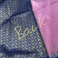 Pink Blue Pure Silk Pattu Gadwal Saree