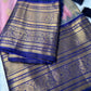 Pink Blue Pure Silk Pattu Gadwal Saree