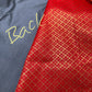 Grey Red Pure Silk Pattu Gadwal Saree