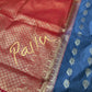 Grey Red Pure Silk Pattu Gadwal Saree