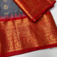 Grey Red Pure Silk Pattu Gadwal Saree