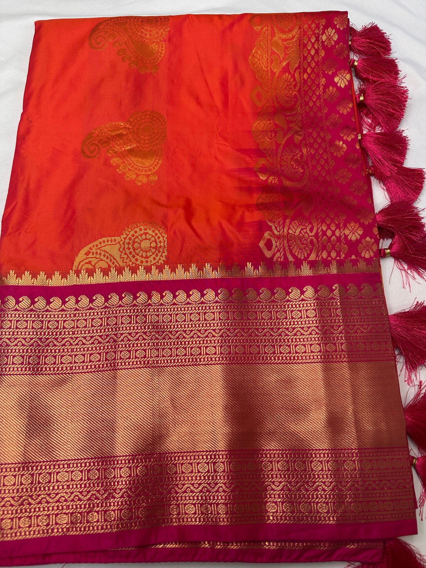 Blush Pink Semi Silk Pattu Gadwal Saree