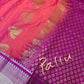 Blush Pink Semi Silk Pattu Gadwal Saree