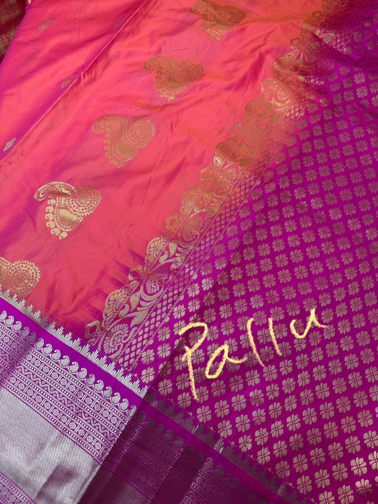 Blush Pink Semi Silk Pattu Gadwal Saree