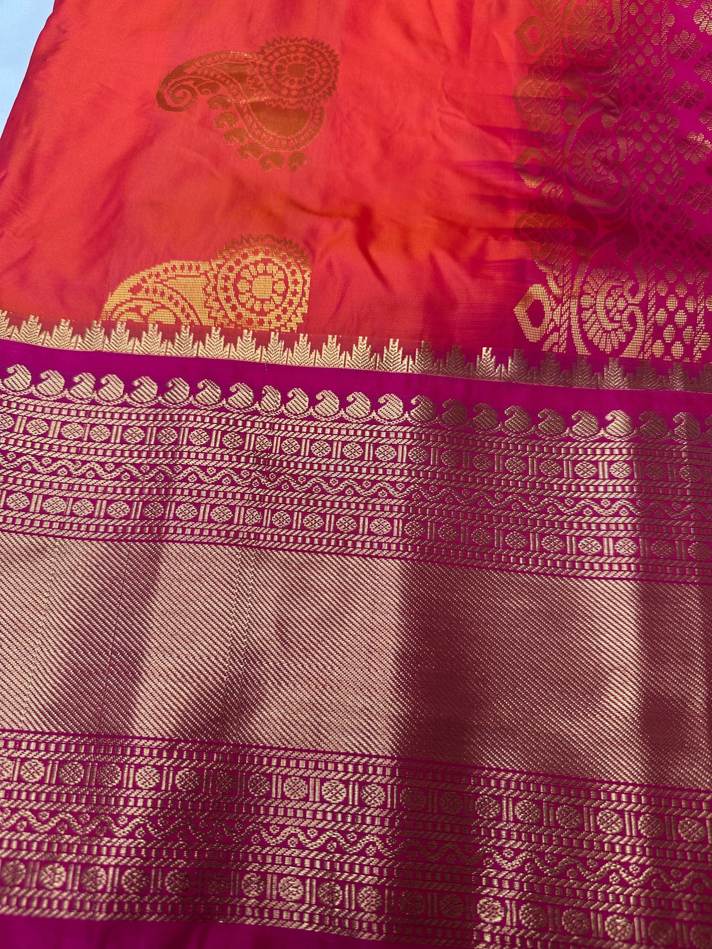 Blush Pink Semi Silk Pattu Gadwal Saree