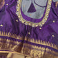 Gray Purple Semi Silk Pattu Gadwal Saree
