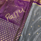 Gray Purple Semi Silk Pattu Gadwal Saree