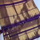 Brown Purple Semi Silk Pattu Gadwal Saree