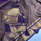 Brown Purple Semi Silk Pattu Gadwal Saree