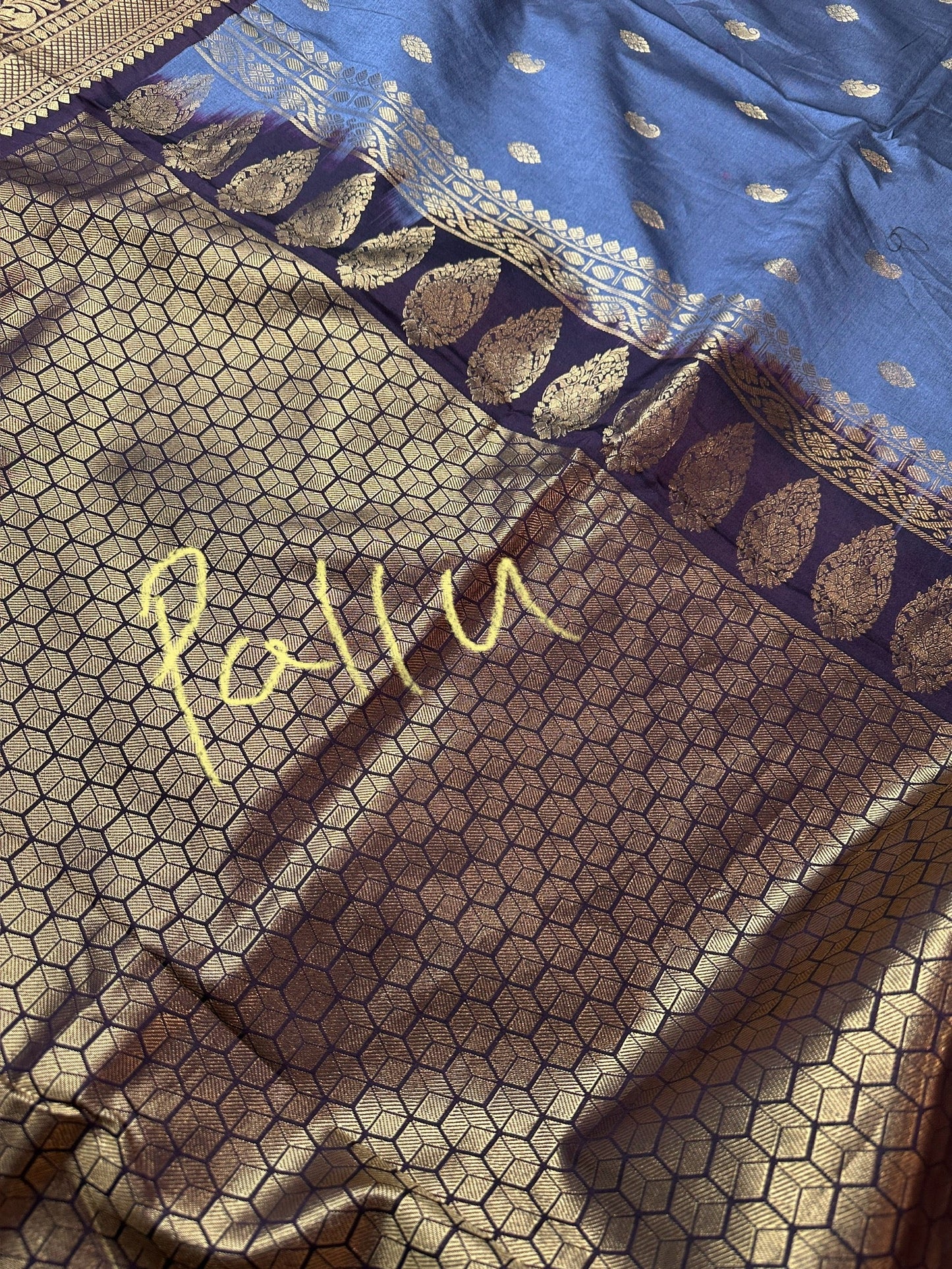 Grey Brown Pure Magalgiri Saree