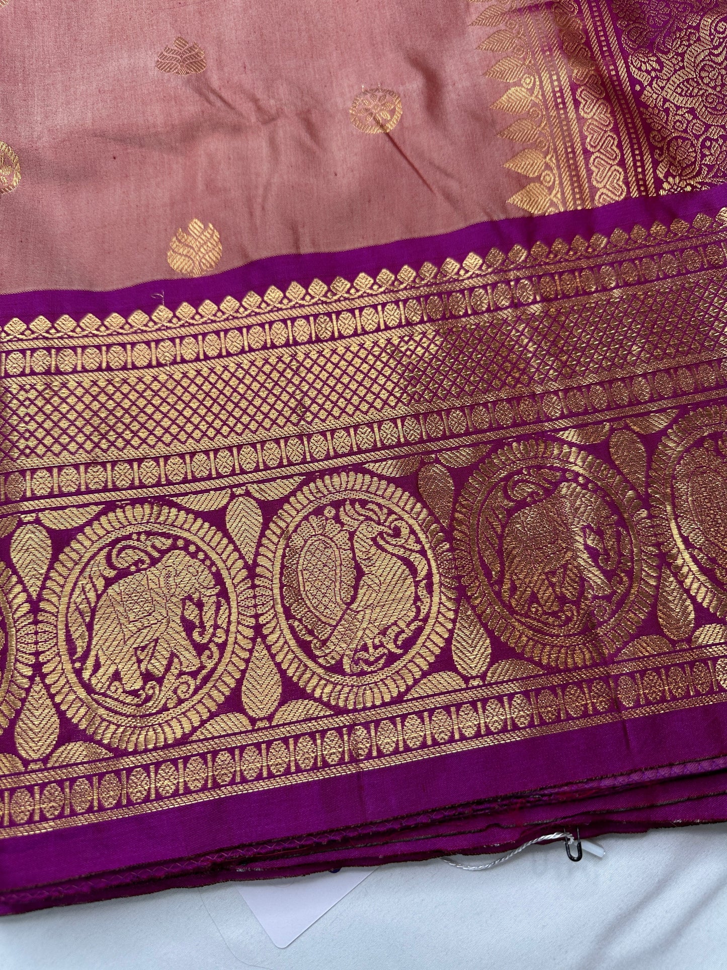 Onion Pink Pure Magalgiri Saree