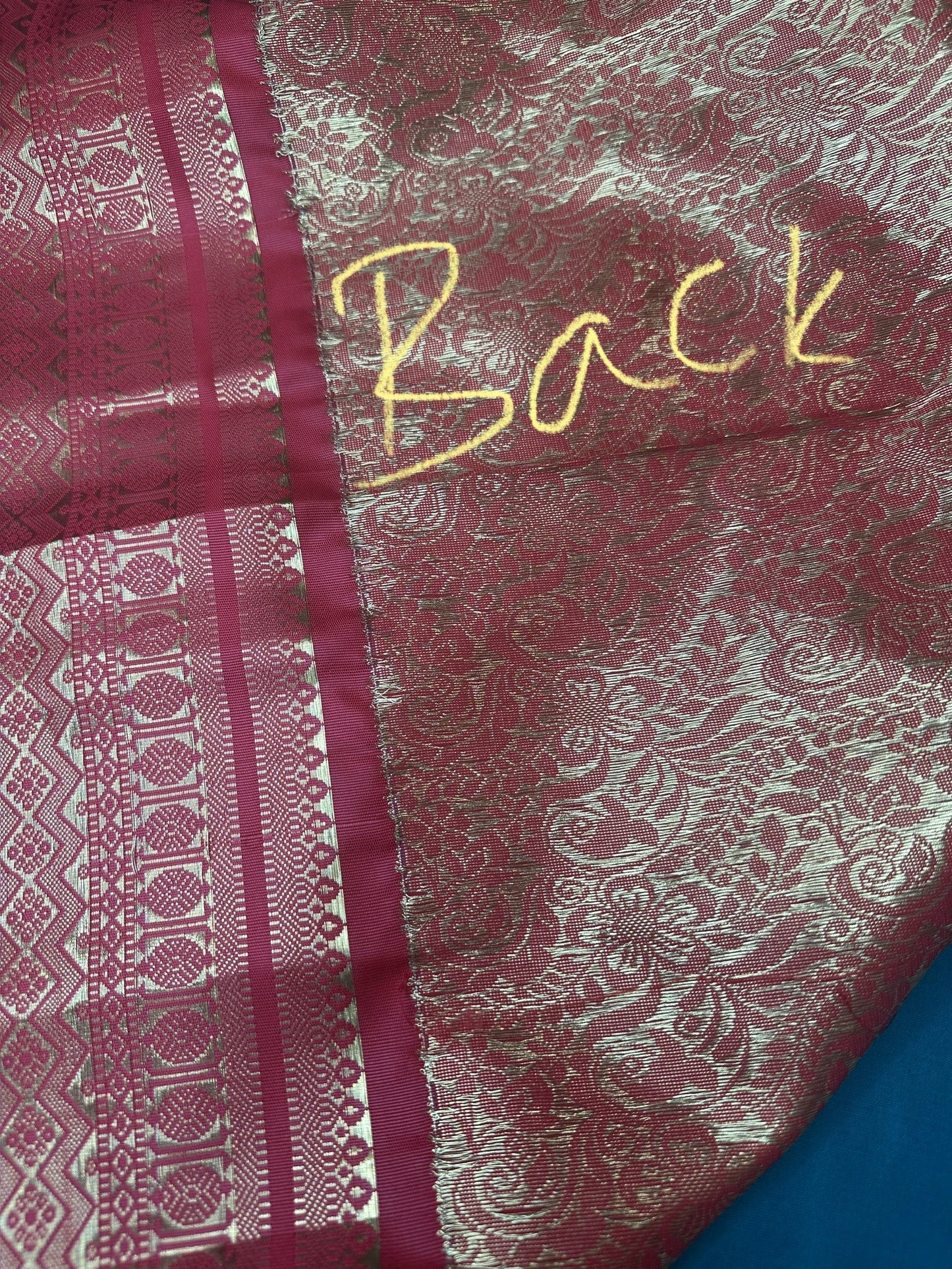 Green Red Semi Silk Pattu Gadwal Saree