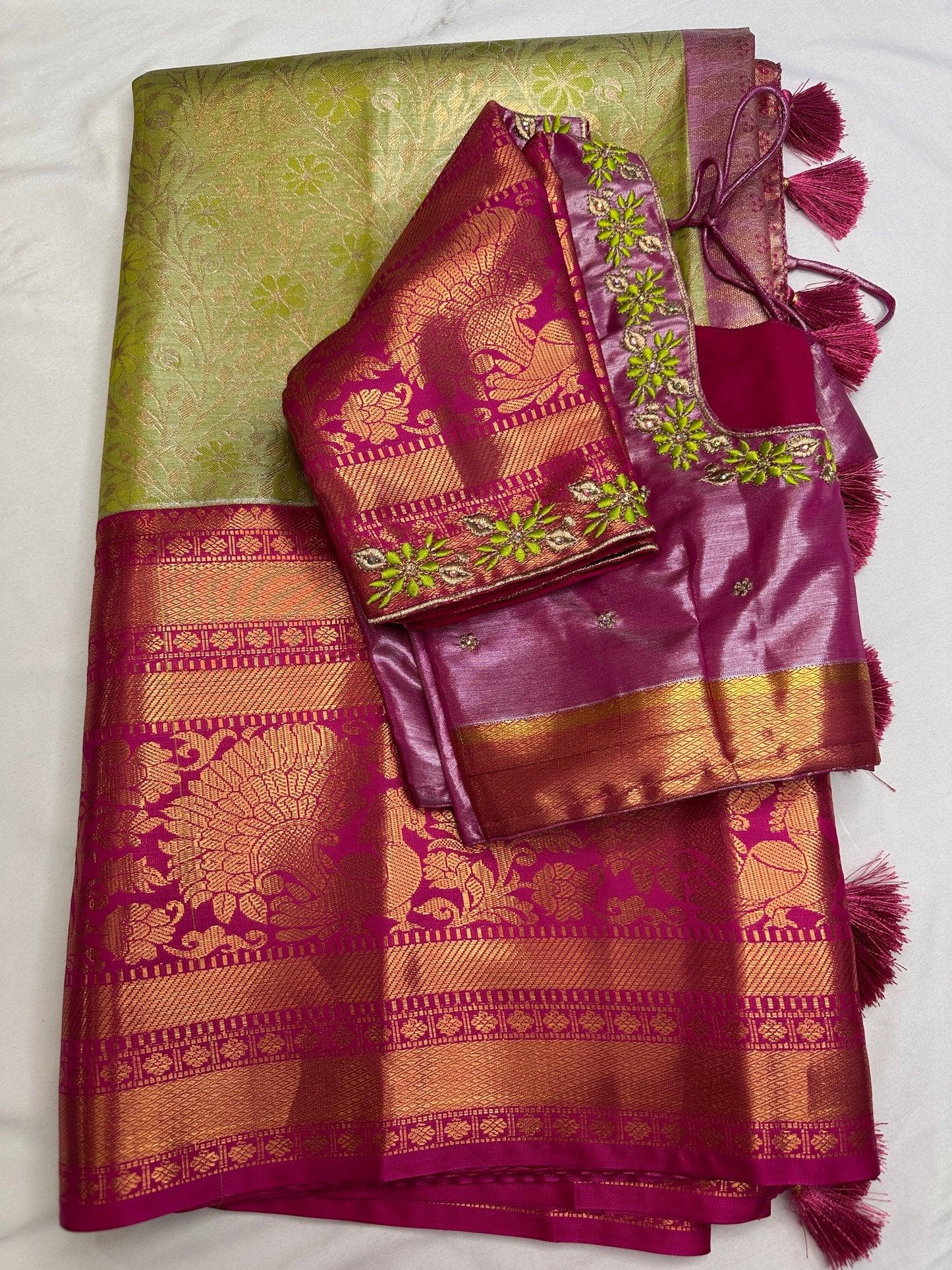 Kanchi Brocade Semi Silk Pattu Saree
