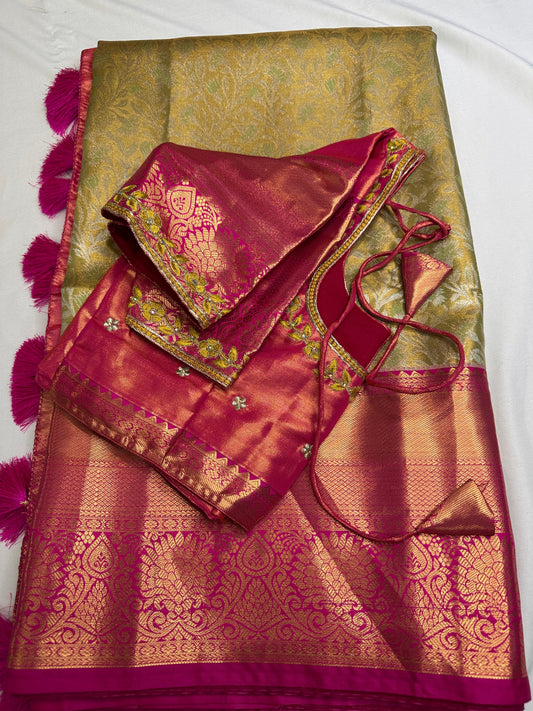 Kanchi Brocade Semi Silk Pattu Saree