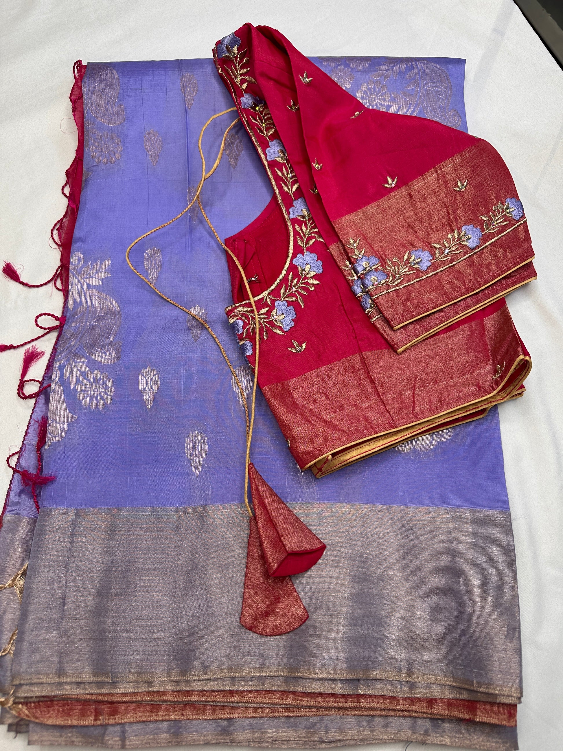Uppada Pure Silk Light Weight Lavender Saree