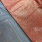 Pattu Gadwal Pure Silk Beige Orange Saree