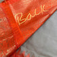 Pattu Gadwal Pure Silk Beige Orange Saree