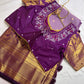 Purple Semi Silk Pattu Gadwal Saree