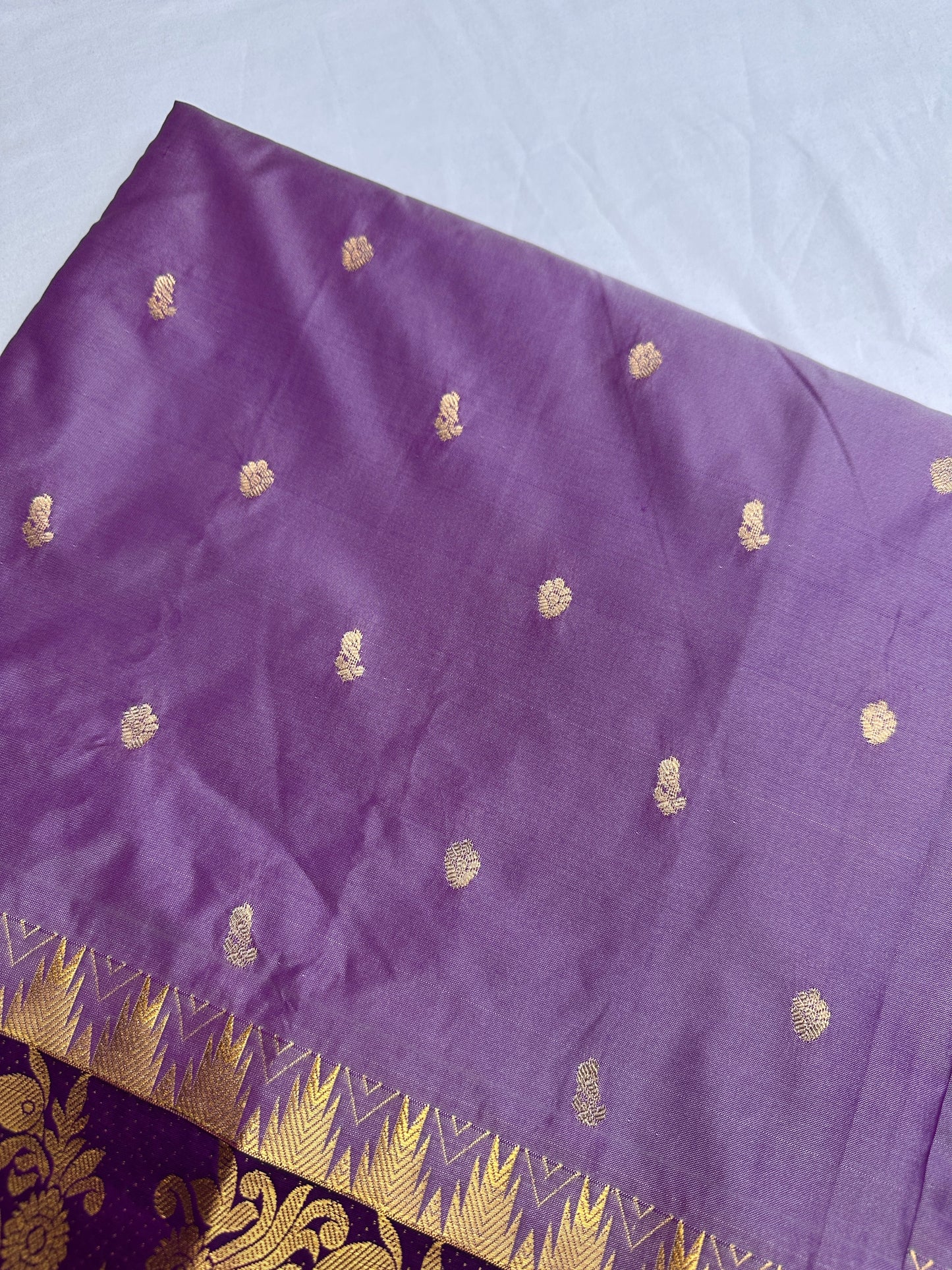 Purple Semi Silk Pattu Gadwal Saree