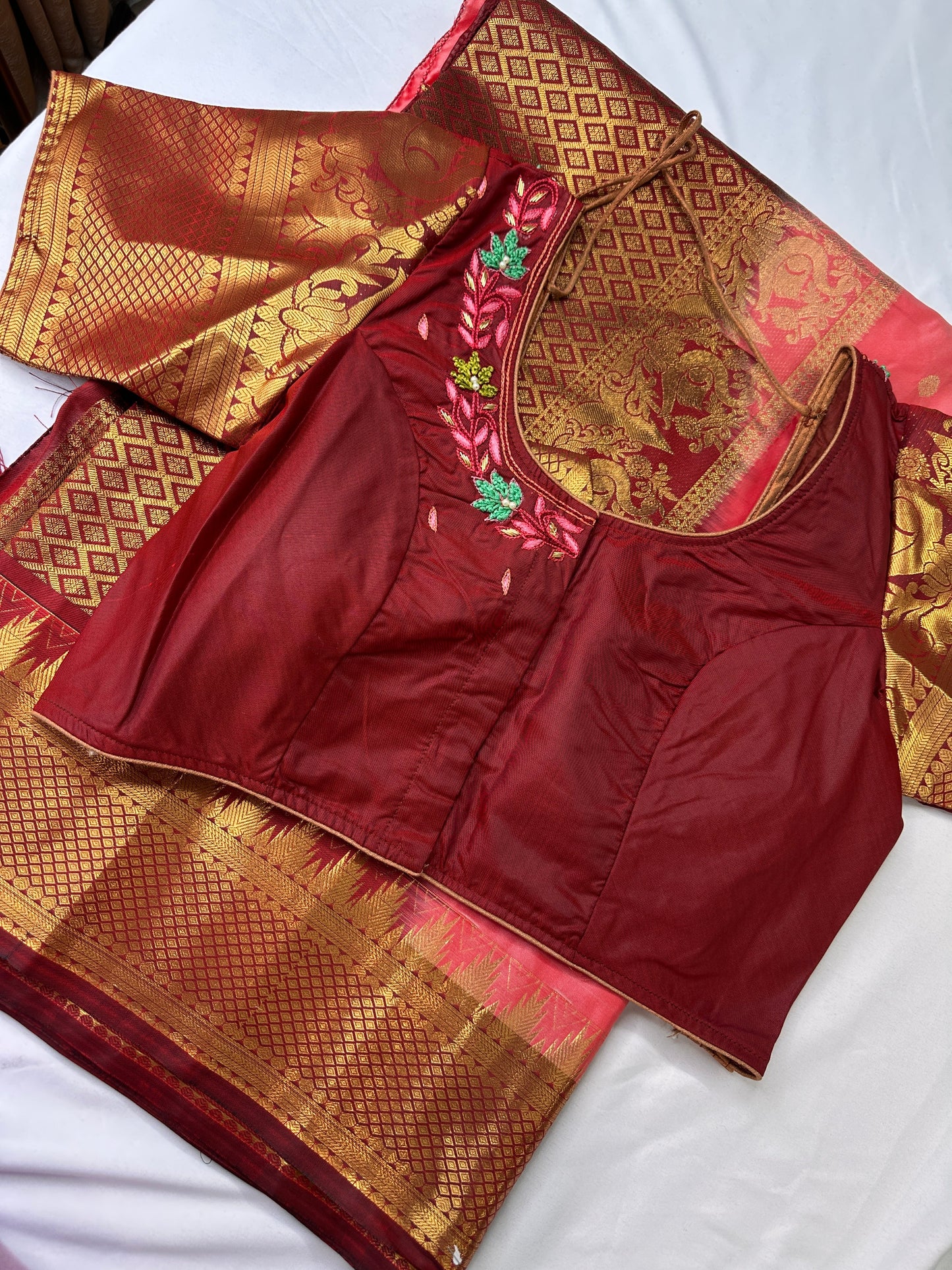 Pink Semi Silk Pattu Gadwal Saree