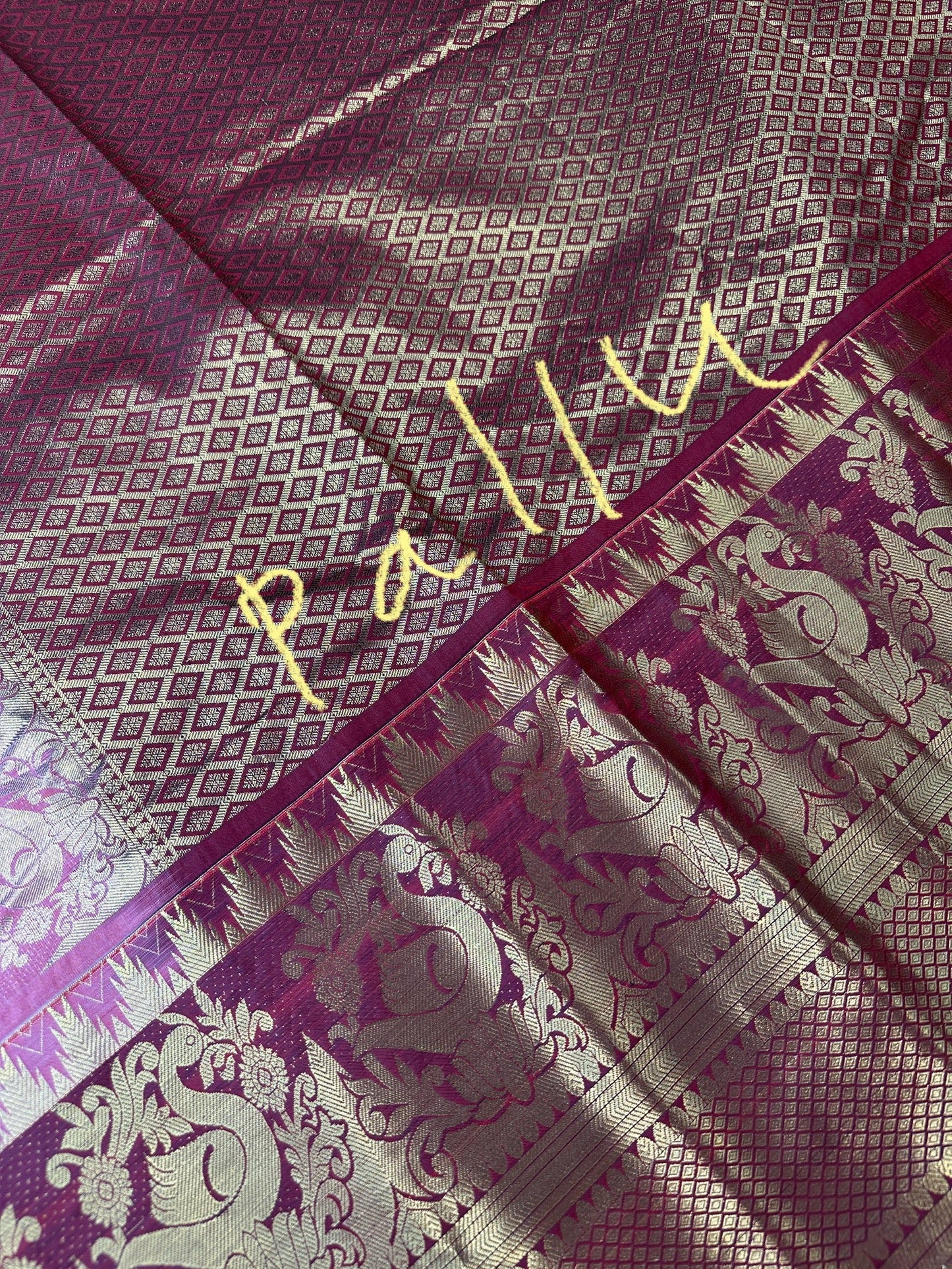 Pink Semi Silk Pattu Gadwal Saree