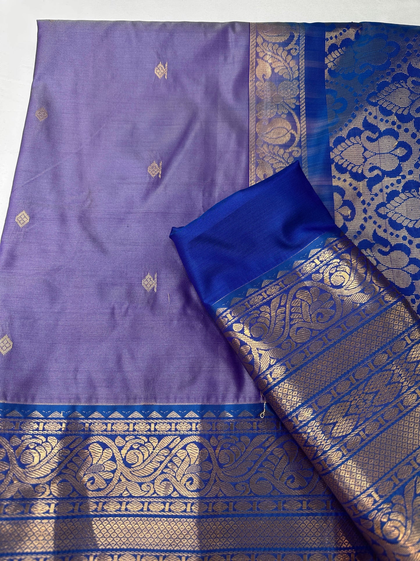 Purple Semi Silk Pattu Gadwal Saree