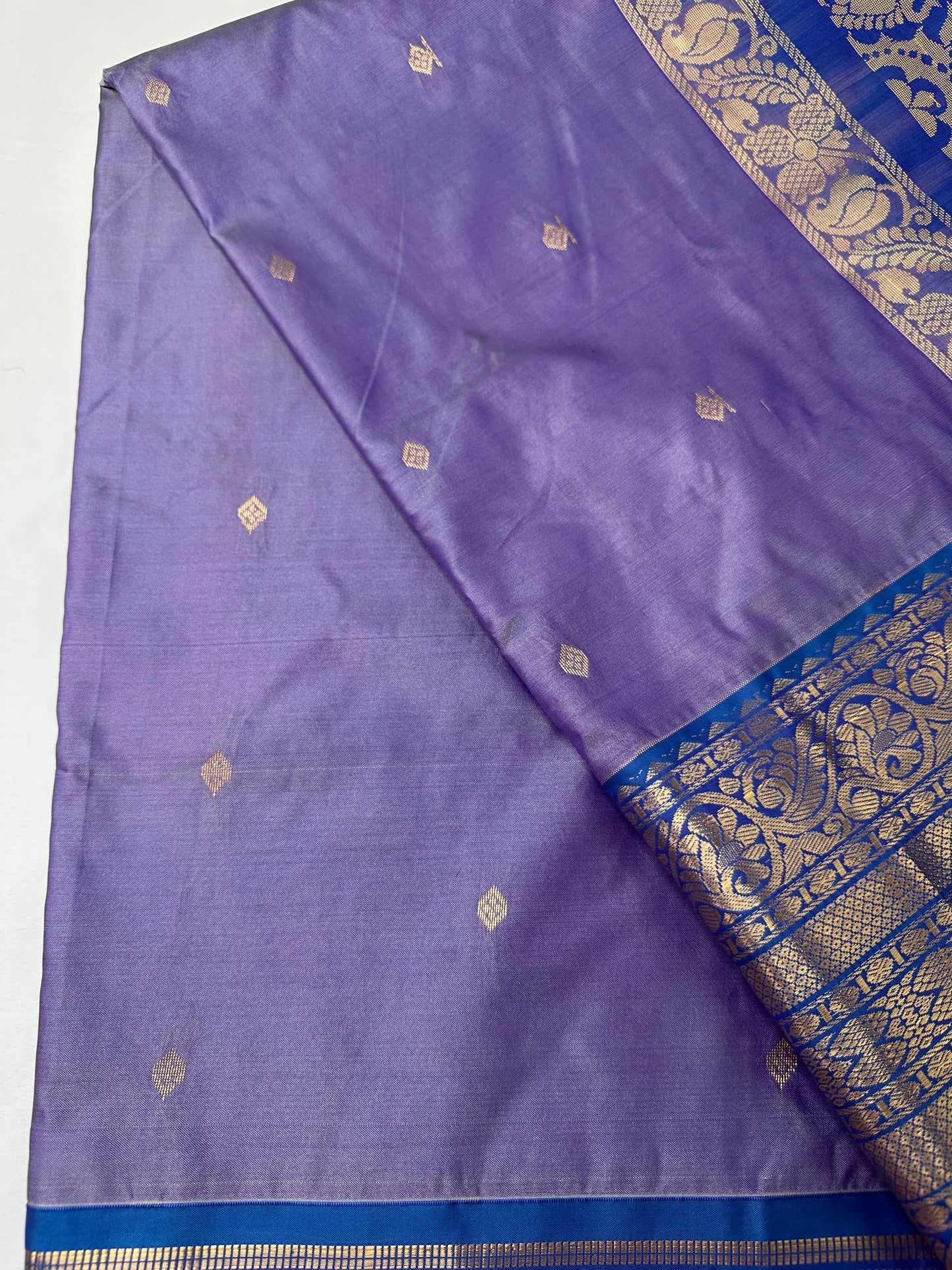 Purple Semi Silk Pattu Gadwal Saree