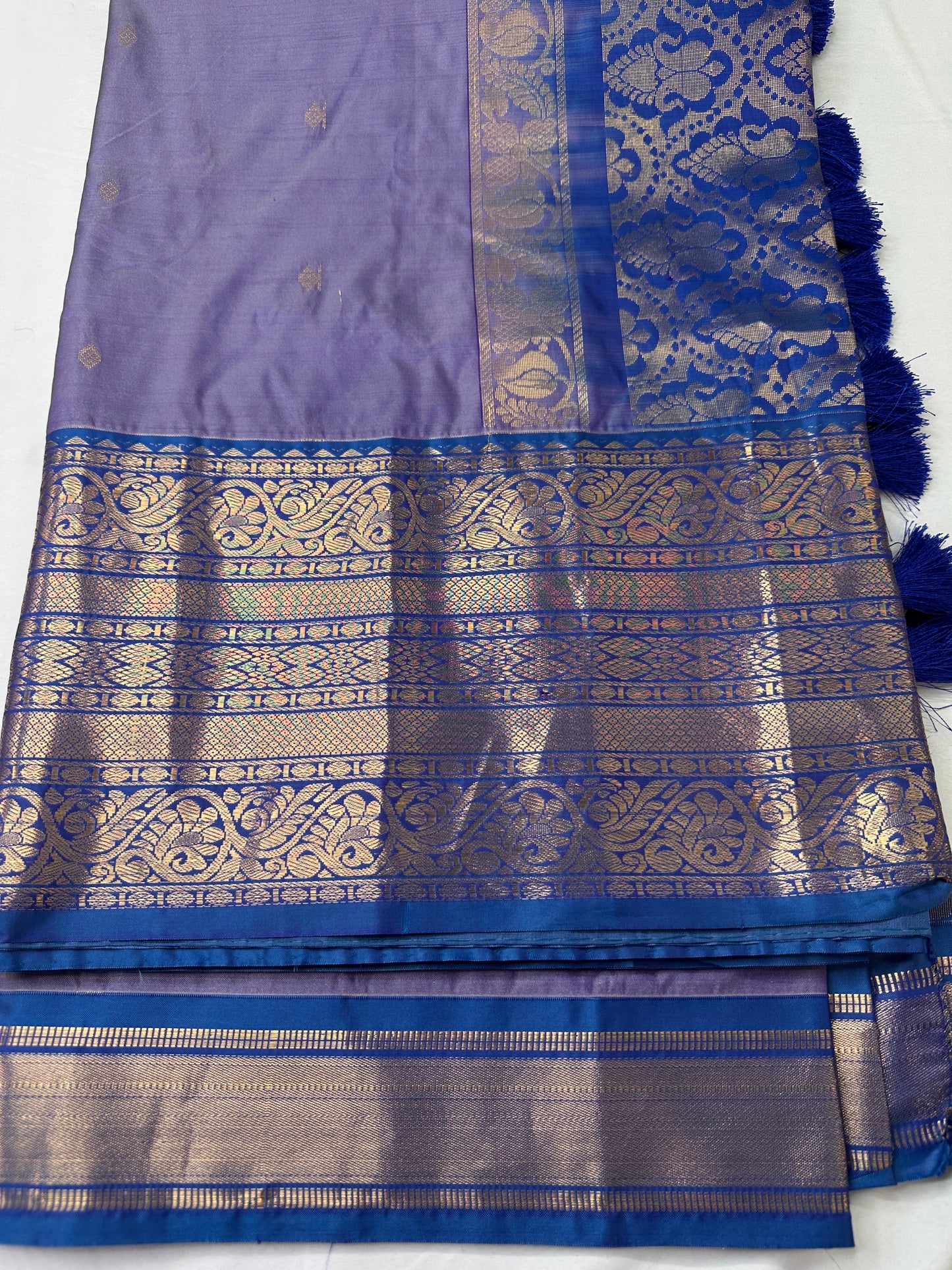 Purple Semi Silk Pattu Gadwal Saree