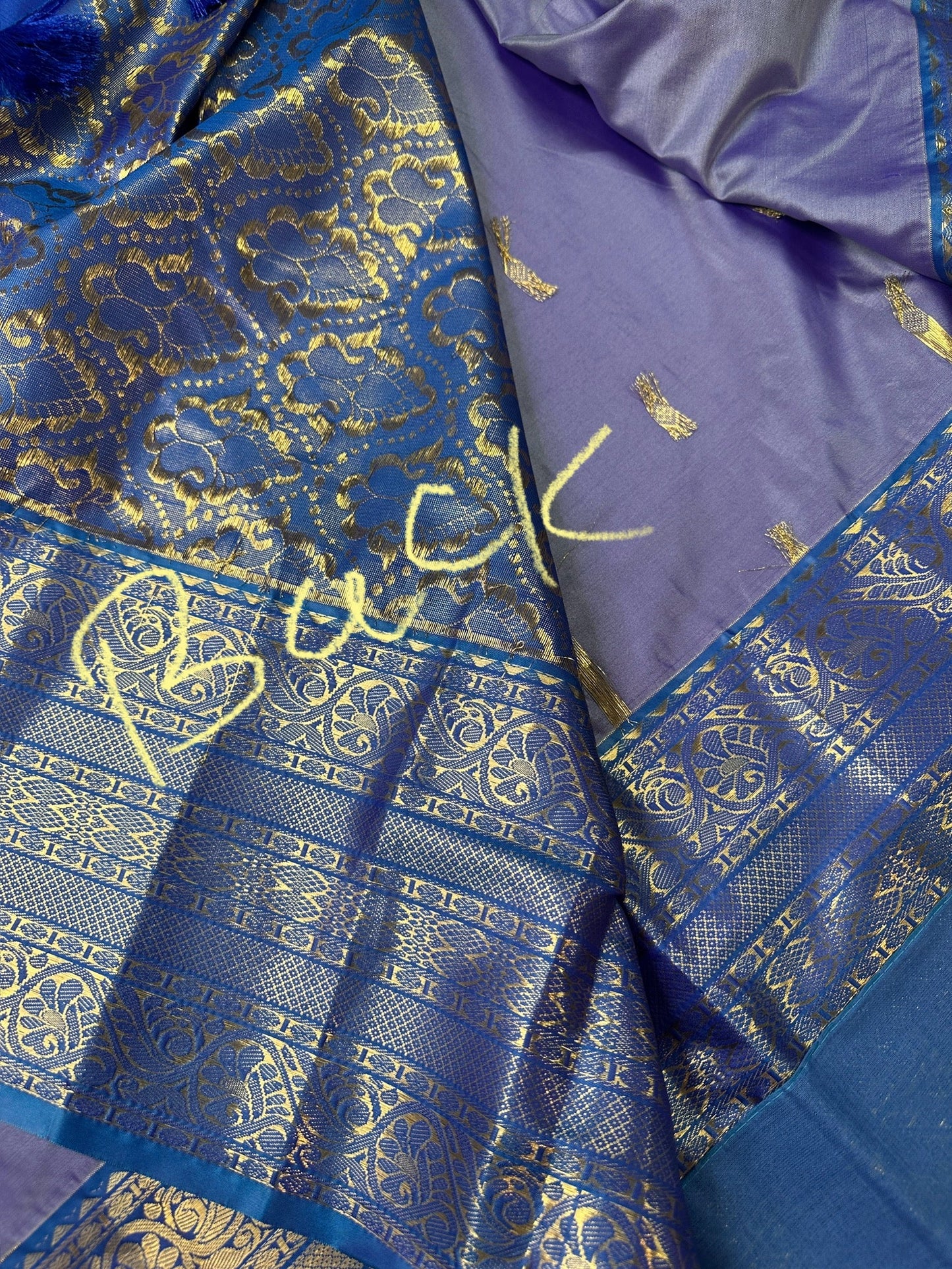 Purple Semi Silk Pattu Gadwal Saree