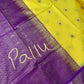 Yellow Semi Silk Pattu Gadwal Saree