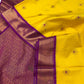 Yellow Semi Silk Pattu Gadwal Saree