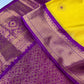 Yellow Semi Silk Pattu Gadwal Saree