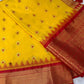 Yellow Red Semi Silk Pattu Gadwal Saree