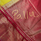 Yellow Red Semi Silk Pattu Gadwal Saree