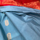 Blue Red Semi Silk Pattu Gadwal Saree
