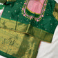 Pink Green Semi Silk Pattu Gadwal Saree
