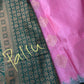 Pink Green Semi Silk Pattu Gadwal Saree