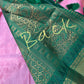 Pink Green Semi Silk Pattu Gadwal Saree