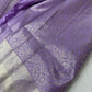 Lavender Purple Self Weaving light Weight Saree