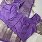 Lavender Purple Self Weaving light Weight Saree