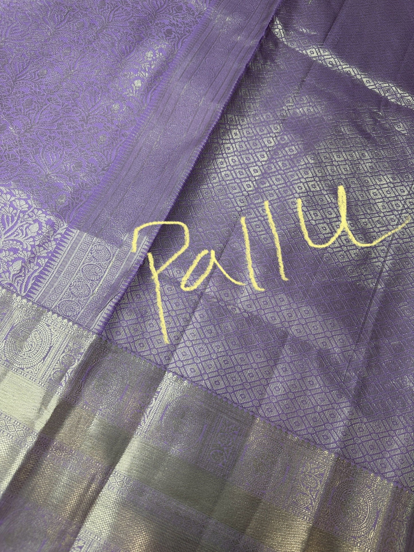 Lavender Purple Self Weaving light Weight Saree
