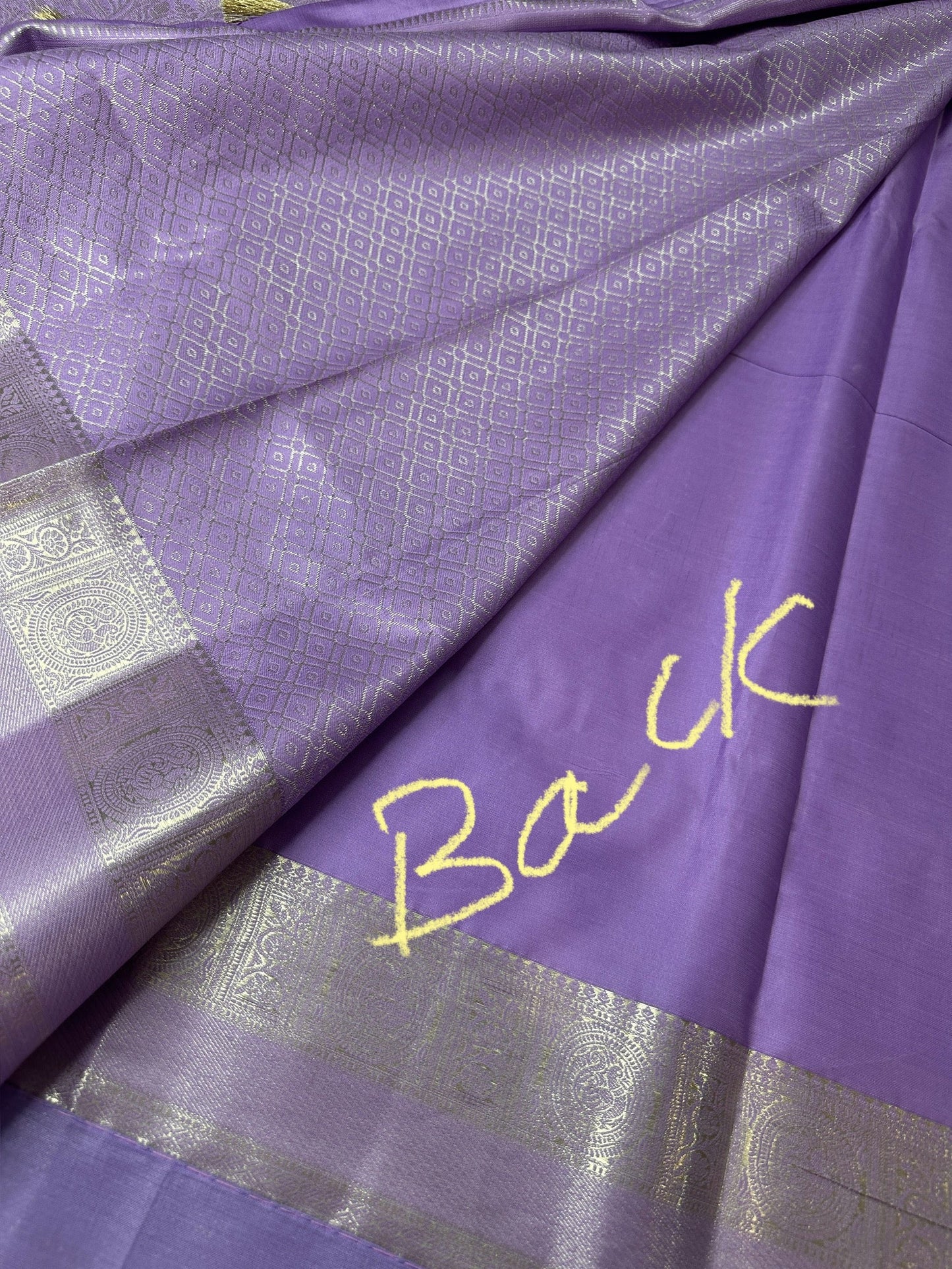 Lavender Purple Self Weaving light Weight Saree