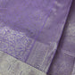 Lavender Purple Self Weaving light Weight Saree