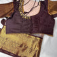 Brown Pure Silk Pattu Gadwal Saree