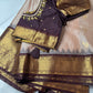 Brown Pure Silk Pattu Gadwal Saree