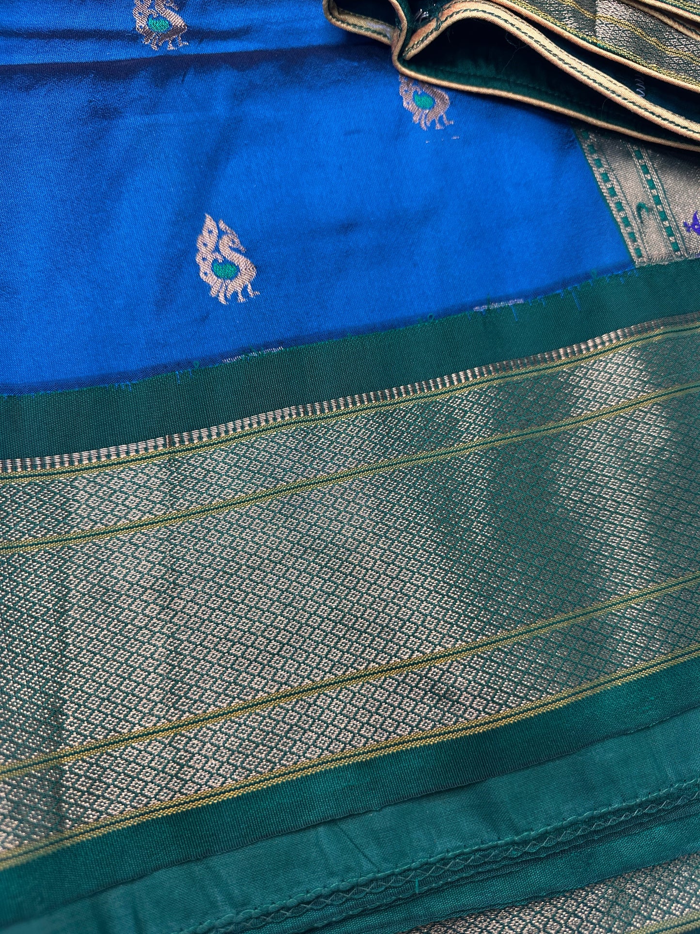 Paithani Silk Light Weight Blue Saree