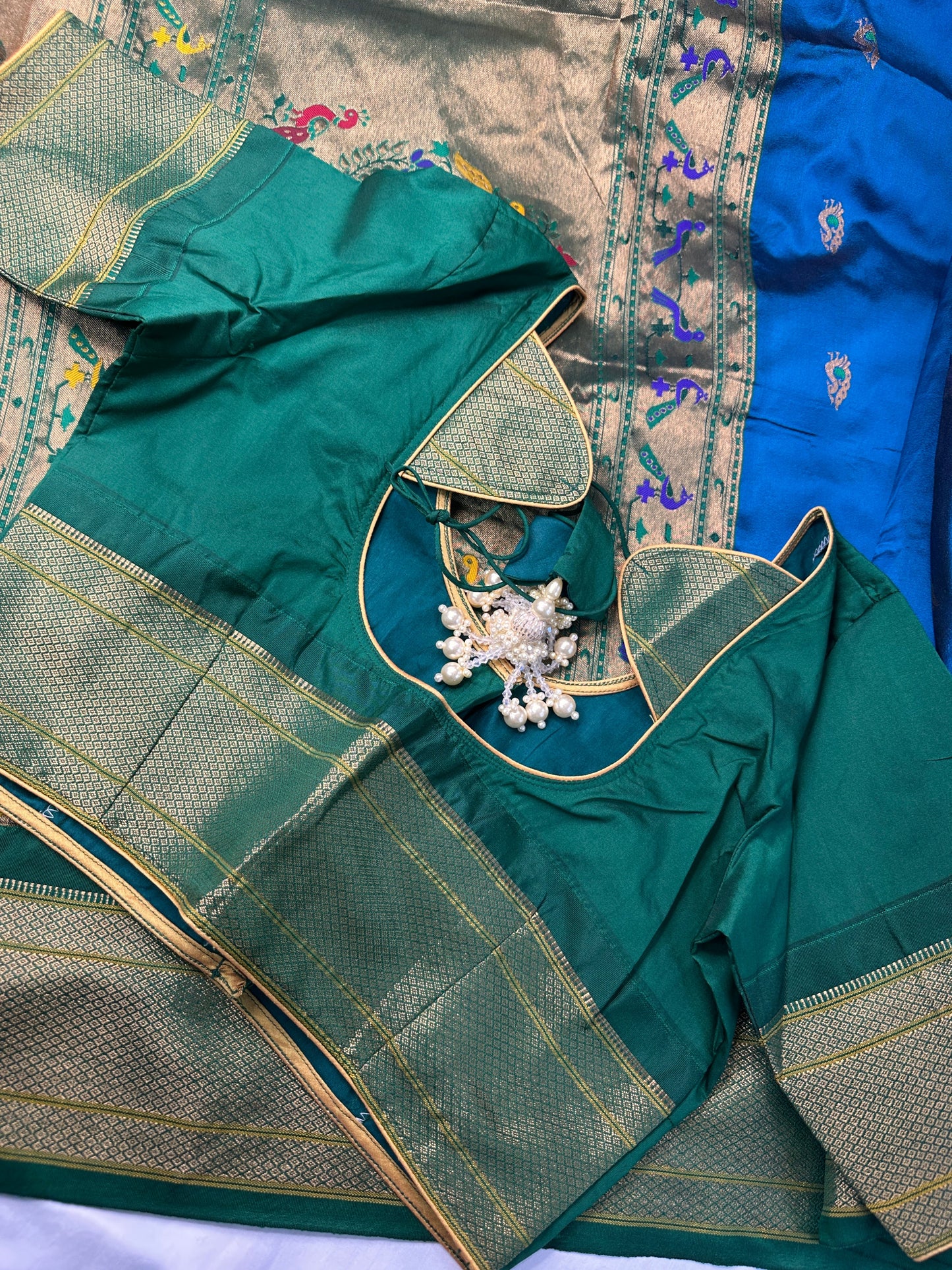 Paithani Silk Light Weight Blue Saree