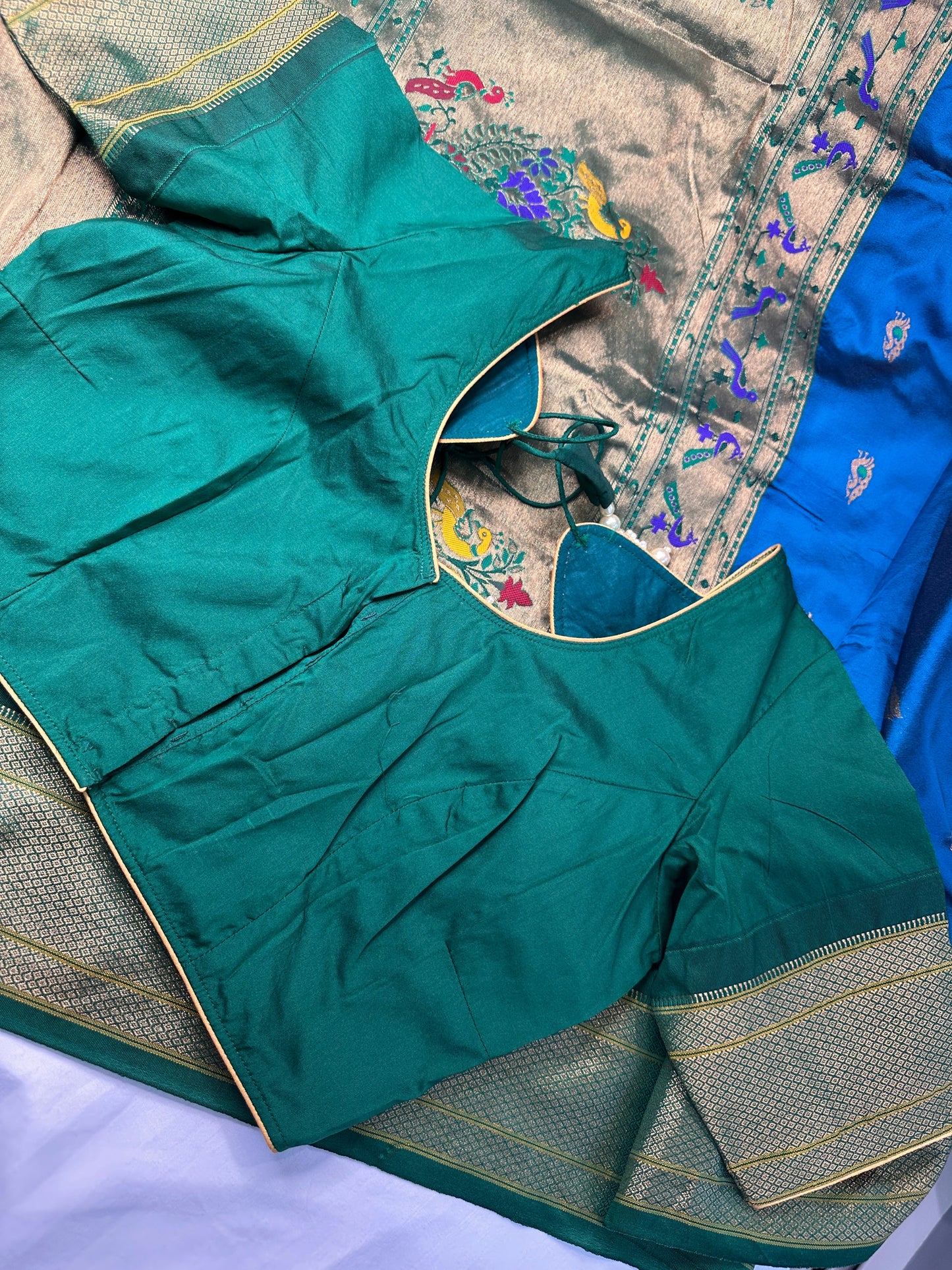 Paithani Silk Light Weight Blue Saree