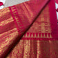 Cream Pink Pure Silk Pattu Gadwal Saree